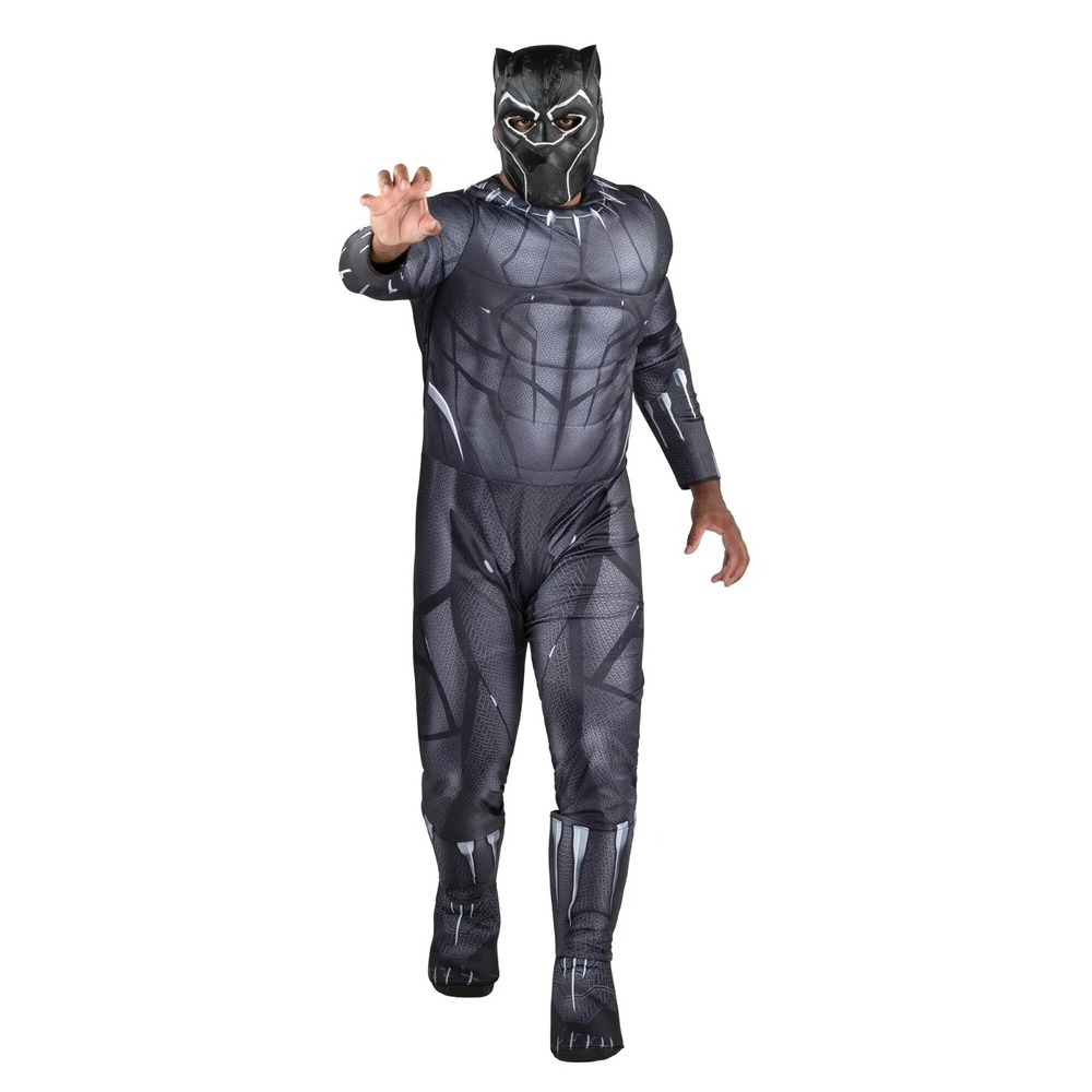Mens Adult Large‎ 32-34 Marvel Legacy Black Panther Costume Padded Body Suit